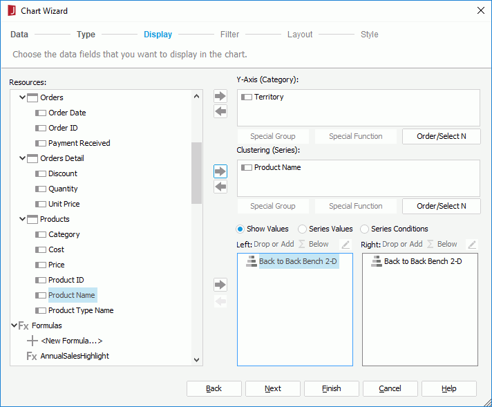 Compare by Show Values