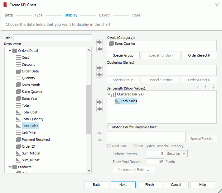 Add Fields to the KPI Chart