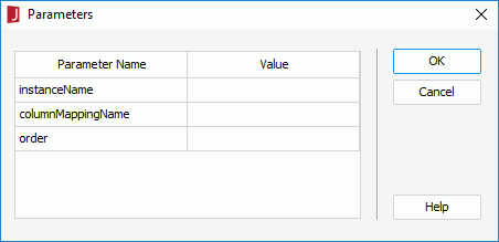 Parameters dialog