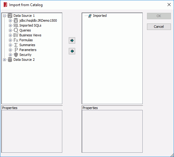 Import from Catalog dialog