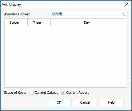 Add Display dialog