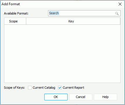 Add Format dialog