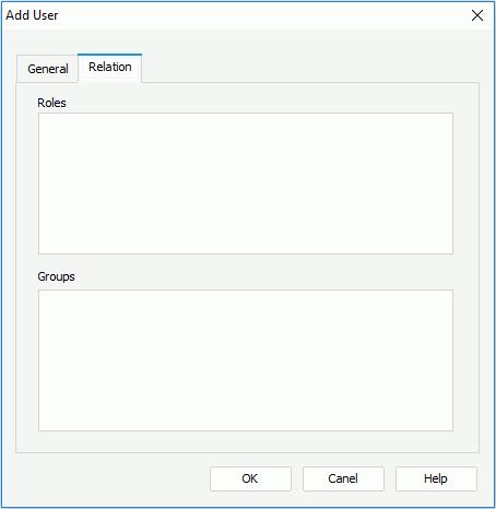 Add User dialog - Relation