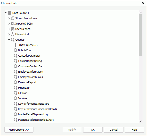Choose Data dialog