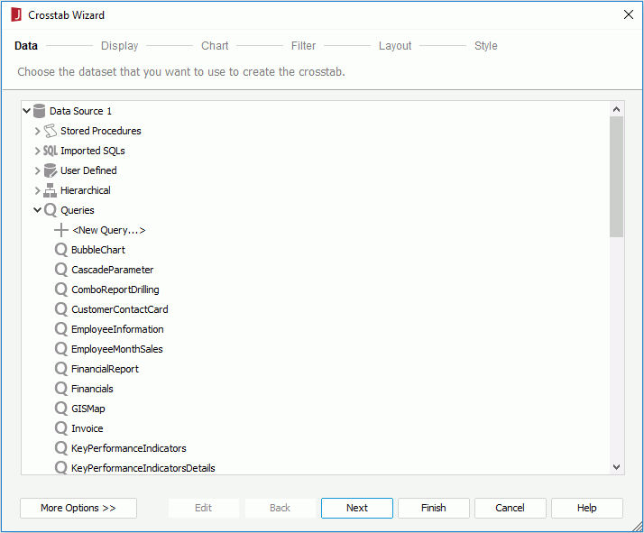 Crosstab Wizard - Data