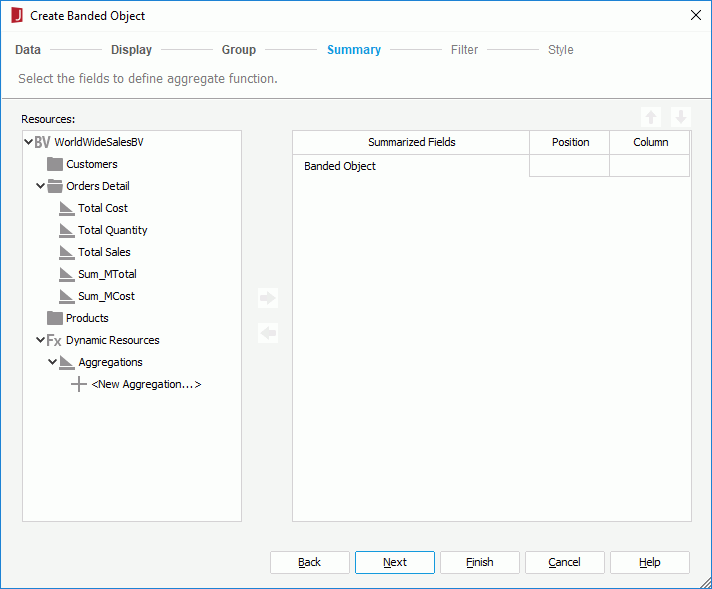 Create Banded Object - Summary