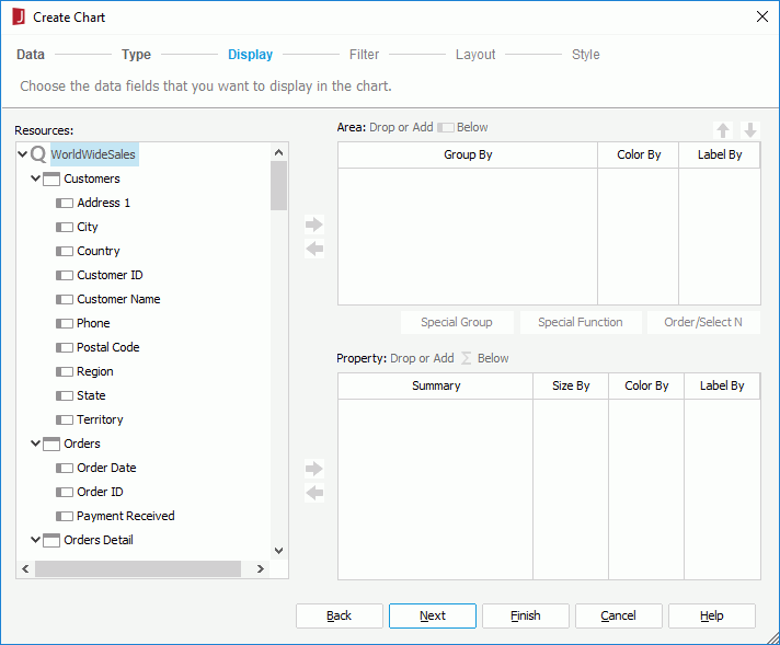 Create Chart - Heat Map Display