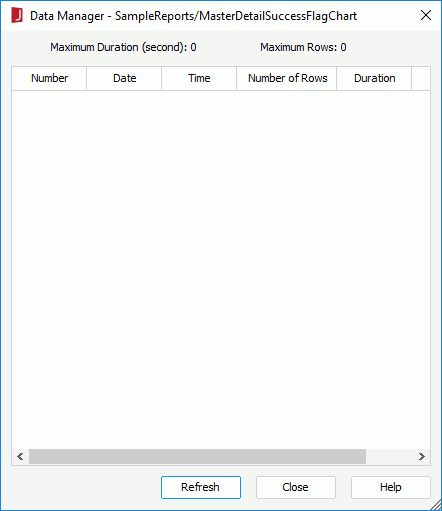 Data Manager dialog