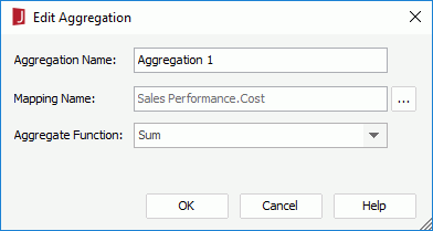 Edit Aggregation dialog