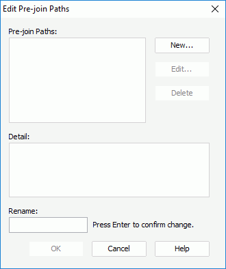 Edit Pre-join Path dialog