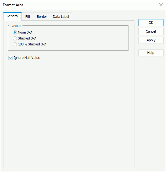 Format Area dialog - General 3-D