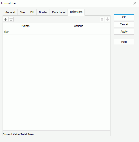 Format Bar dialog for library component - Behaviors