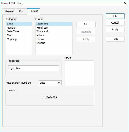 Format KPI Label - Format