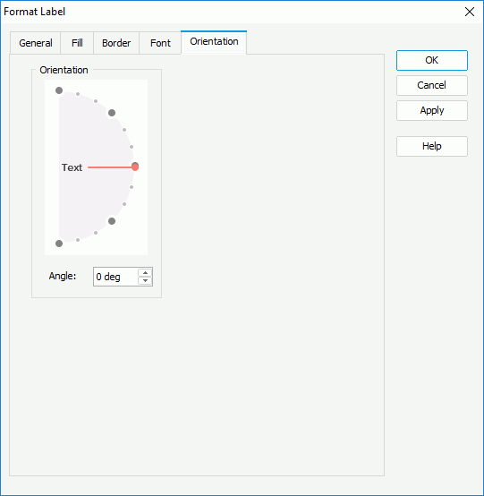 Format Label dialog - Orientation