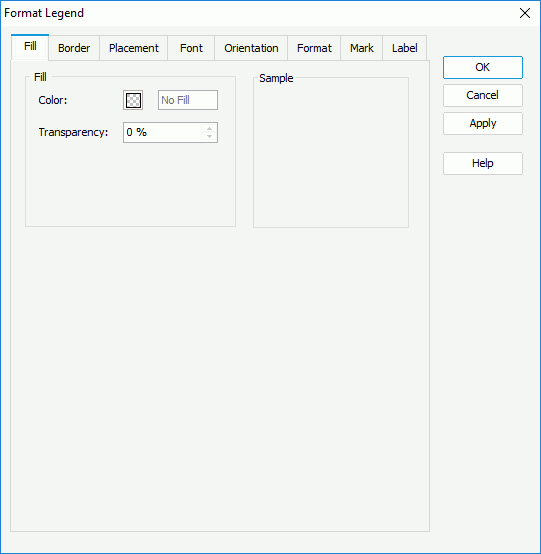 Format Legend dialog - Fill