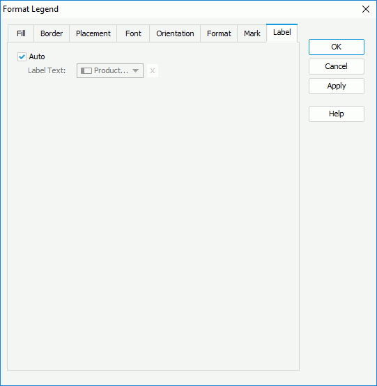 Format Legend dialog - Label
