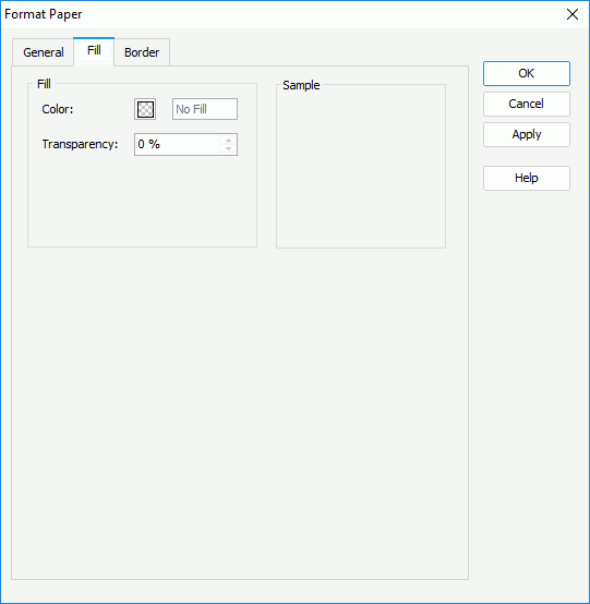 Format Paper dialog - Fill
