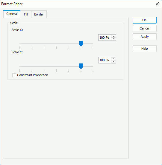 Format Paper dialog - General