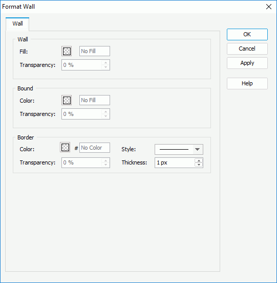 Format Wall dialog