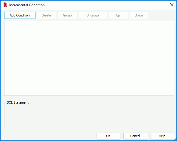 Incremental Condition dialog