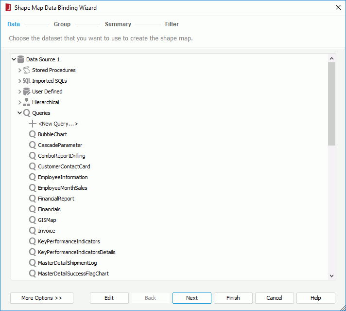 Shape Map Data Binding Wizard - Data