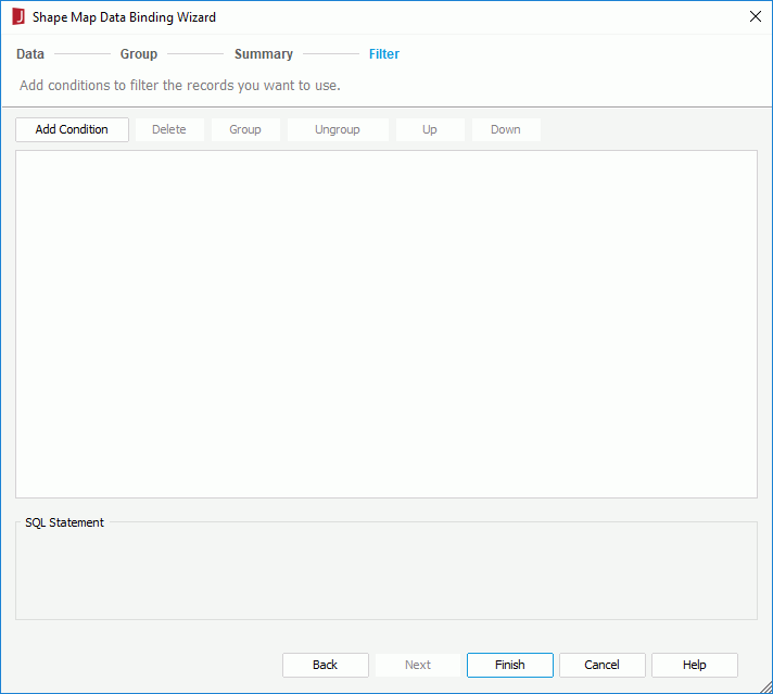 Shape Map Data Binding Wizard - Filter