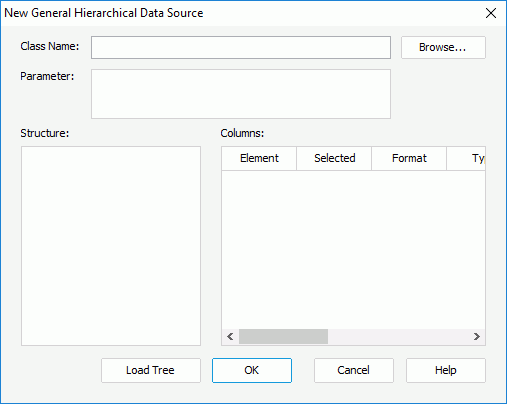 New General Hierarchical Data Source dialog