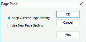 Page Panel dialog