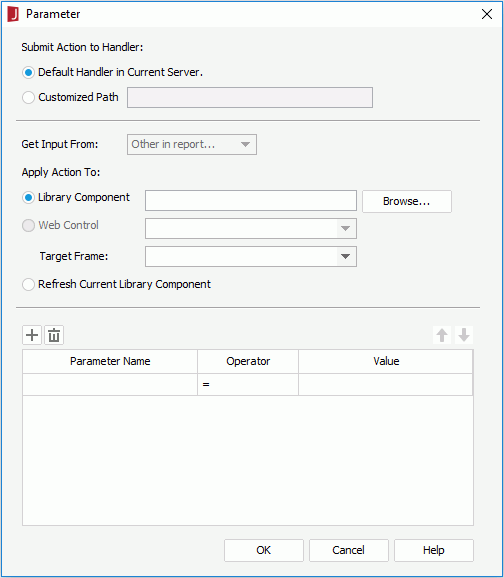 Parameter dialog