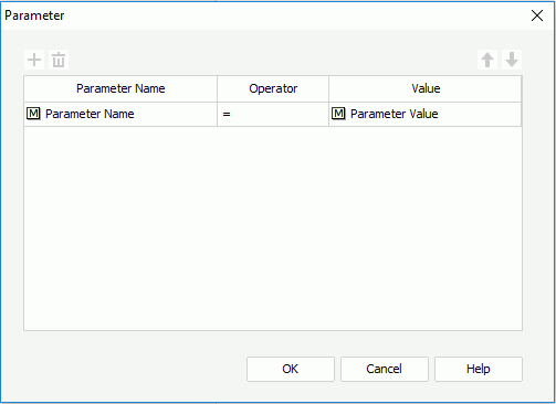 Parameter dialog