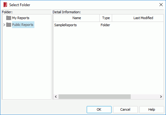Select Folder dialog