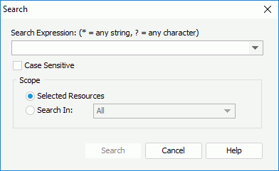 Search dialog