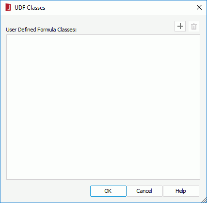 UDF Classes dialog