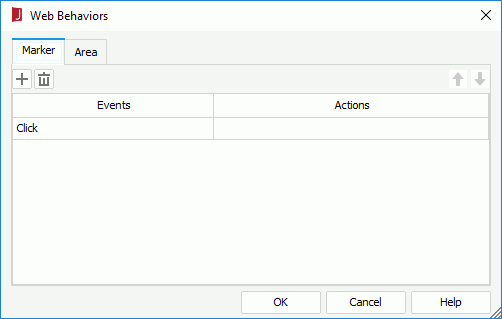 Web Behaviors dialog