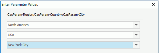Enter parameter values