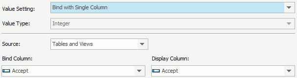 Bind with Single Column