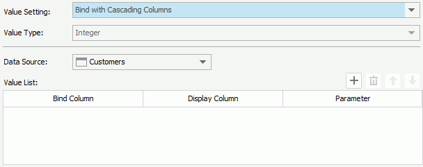 Bind with Cascading Columns