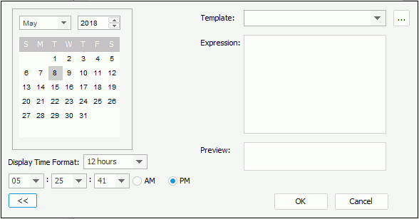 Calendar dialog