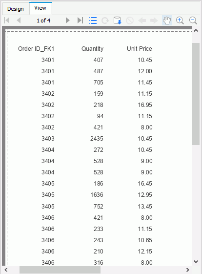 Page report with a standard banded object