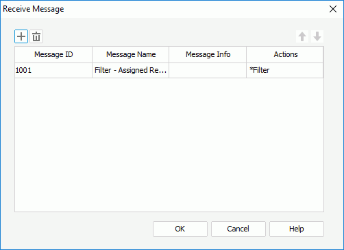 Receive Message dialog