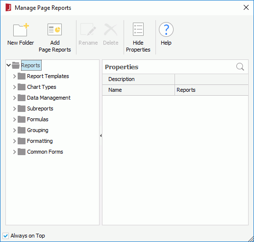Manage Page Reports