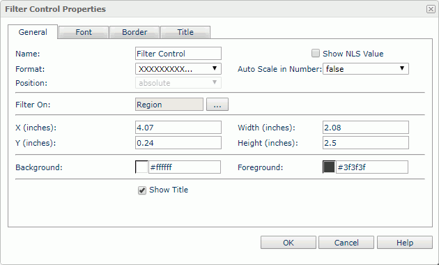 Filter Control Properties